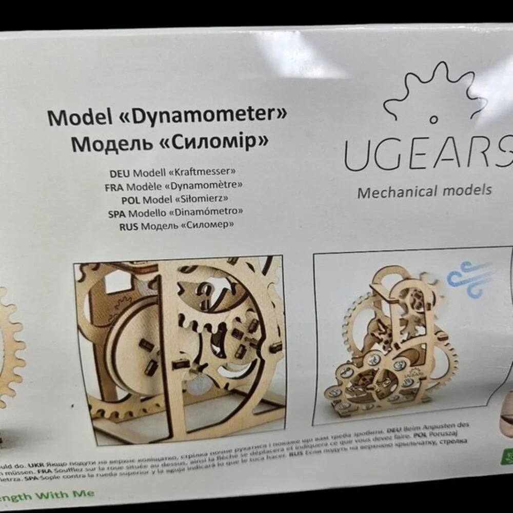 UGEARS Mechanical‎ Model Dynamometer DIY Kit For Collectors 48 Pcs Age 14+ New